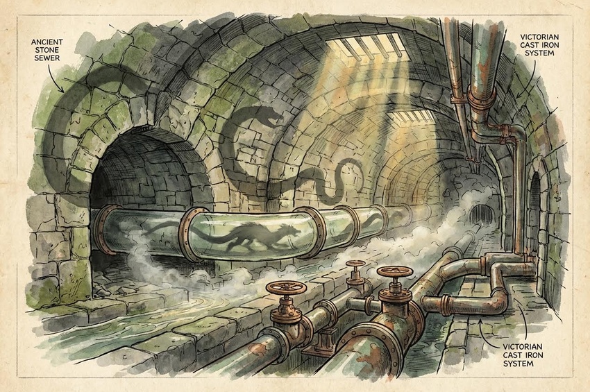 Un Serpente Gigante Vive nei Tubi e Nessun Bagno Si È Mai Intasato