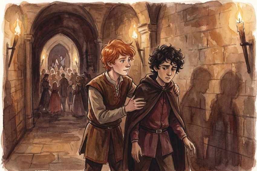 Quando Ron Prende Harry Per Il Braccio